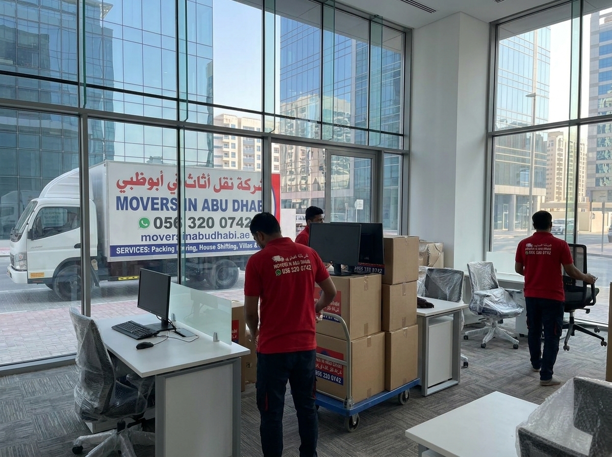 Office movers in Abu Dhabi relocating workspace